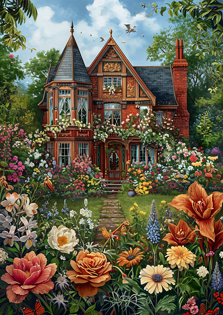 Free ai generated vintage house illustration