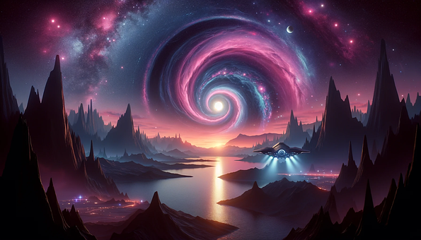 Ai Generado, Planeta, Montañas, Cielo
