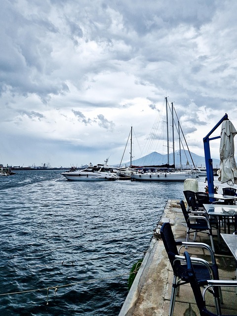 Naples, Vesuv, Dorf Am Meer, Italien