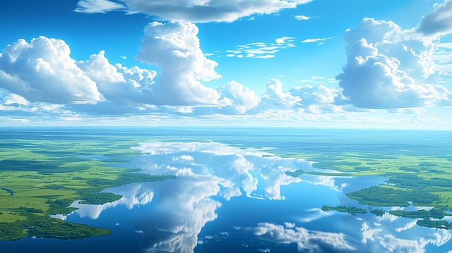 Free ai generated cloudscape landscape illustration