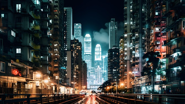 Free ai generated hong kong city illustration