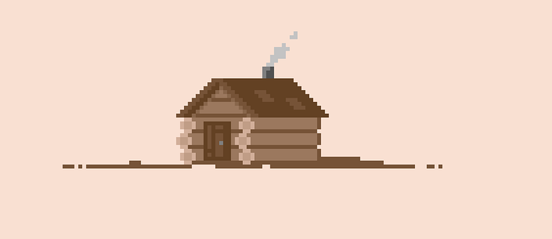 Free Hut Fall illustration and picture