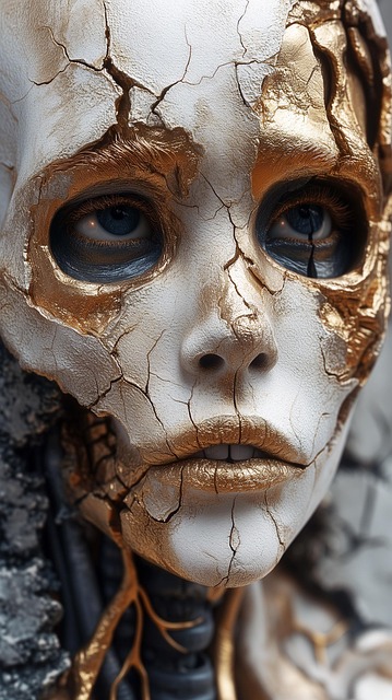 Free ai generated mask face illustration