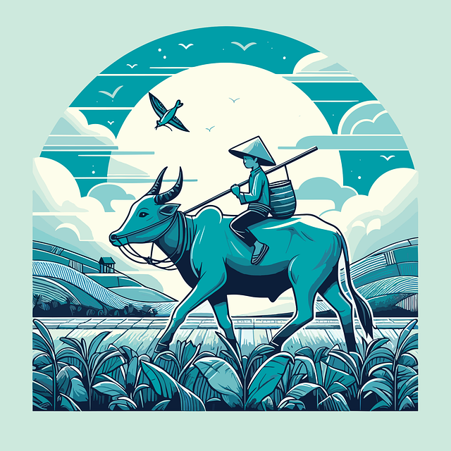 Download free HD stock image of Man Buffalo Free man buffalo cow vector