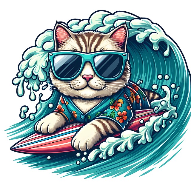 Free ai generated waves nature illustration