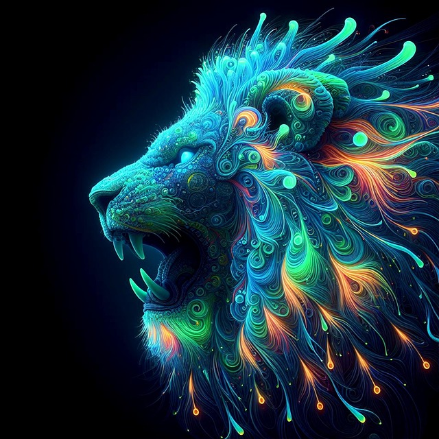 Free ai generated lion nature illustration