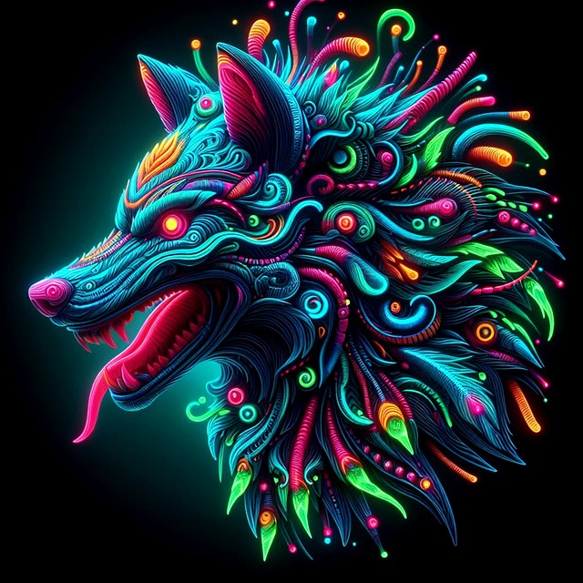 Free ai generated nature wolf illustration