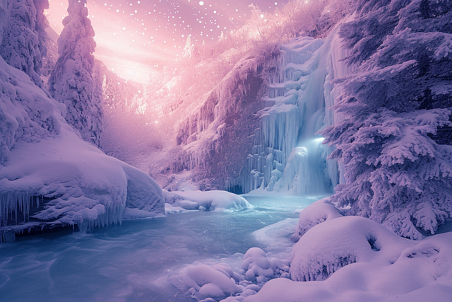 Free ai generated cascades mountains illustration