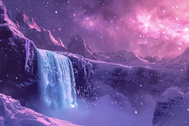 Free ai generated cascades mountains illustration
