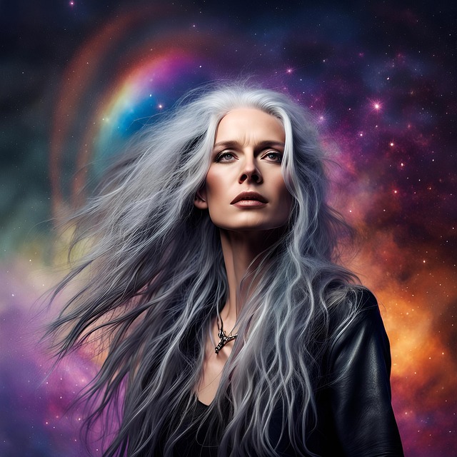 Free ai generated woman stars illustration