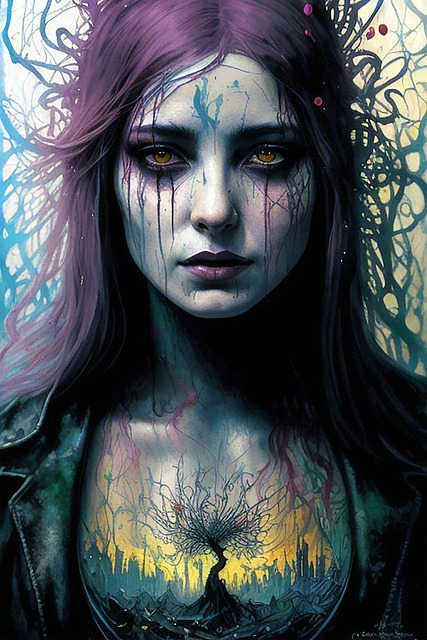 Free ai generated woman face illustration
