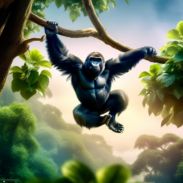 Download free HD stock image of Ai Generated Gorilla Free ai generated gorilla primate illustration