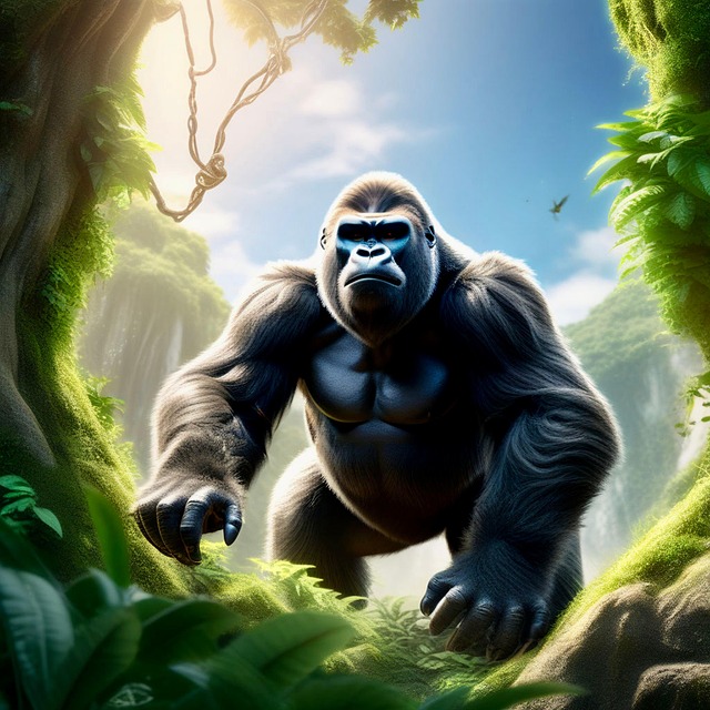 Free ai generated gorilla animal illustration