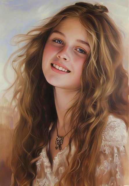 Free ai generated girl portrait illustration