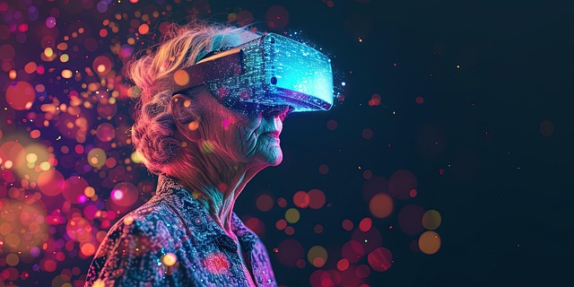 Free ai generated grandma virtual reality illustration