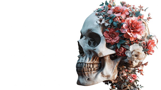 Download free HD stock image of Ai Generated Sugar Skull Free ai generated sugar skull calavera illustration