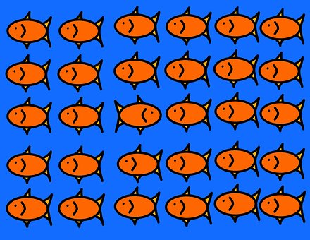 Free Fish School illustration and picture