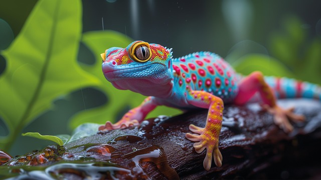Free gecko reptile amphibian illustration