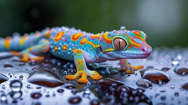 Free gecko reptile amphibian illustration