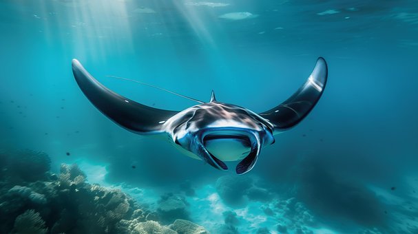 Manta, Luktet, Under Vann, Hav, Dyreliv