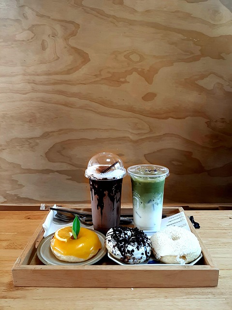ขนม, อาหาร, ของหวาน, โดนัท, คาเ, สีส้ม