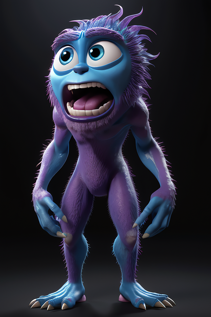 Free monster unusual horror illustration