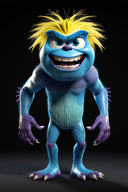 Free monster unusual horror illustration