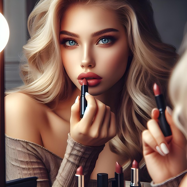 Free ai generated woman make up illustration