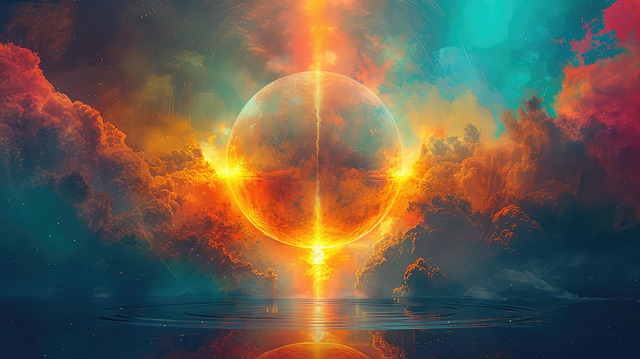 Free moon effect wallpaper illustration