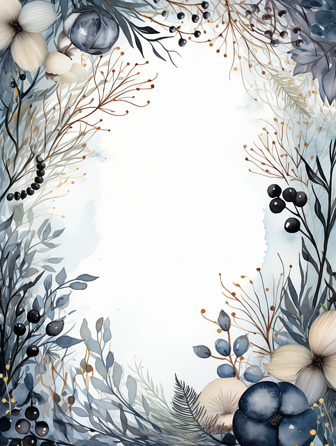 Free ai generated flowers border illustration