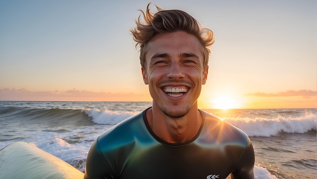 Download free HD stock image of Ai Generated Man Free ai generated man surfer illustration
