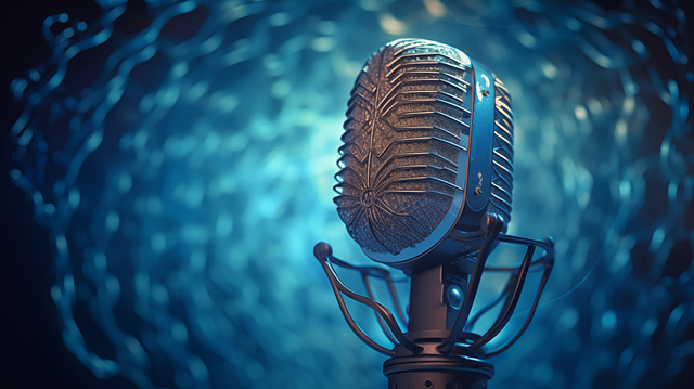 Download free HD stock image of Ai Generated Podcast Free ai generated podcast microphone illustration