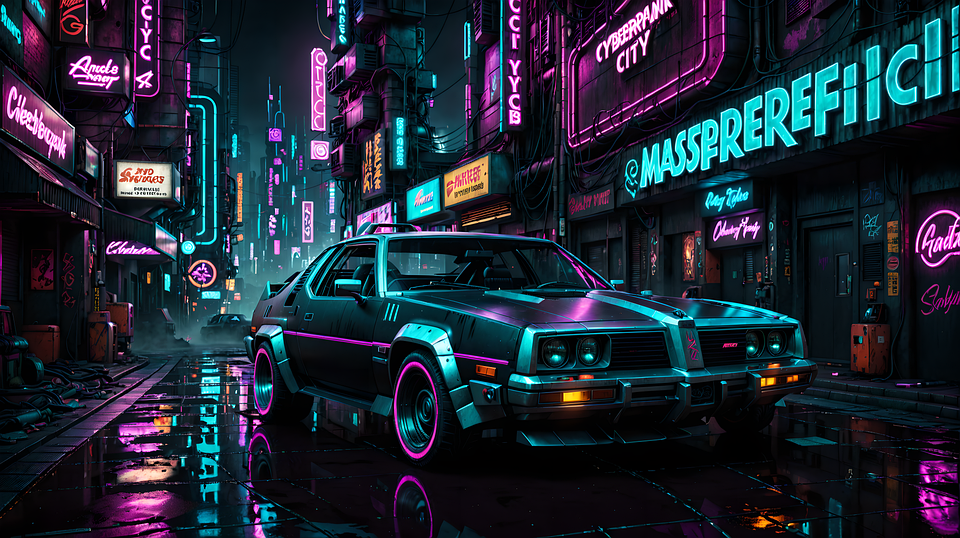Ai产生的 车 赛博朋克 - Pixabay上的免费图片