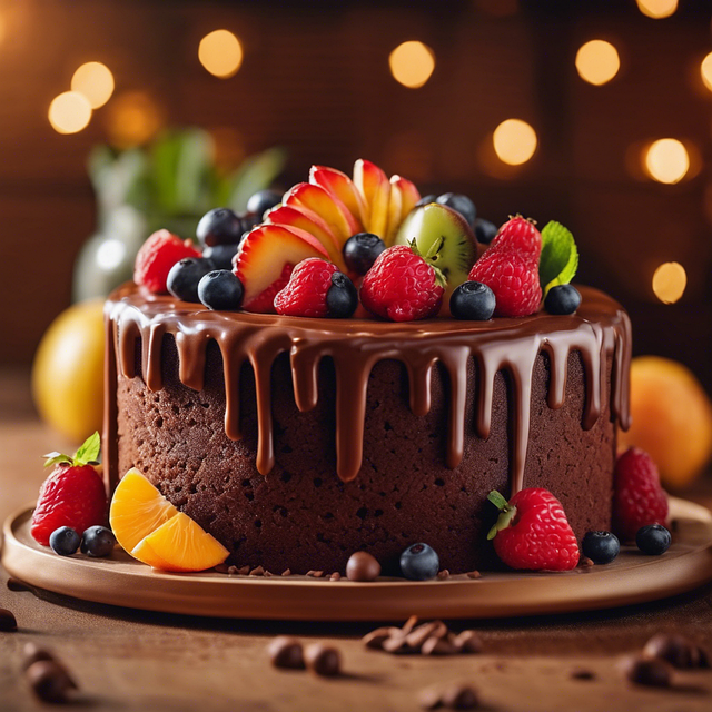 Free ai generated chocolate cake illustration
