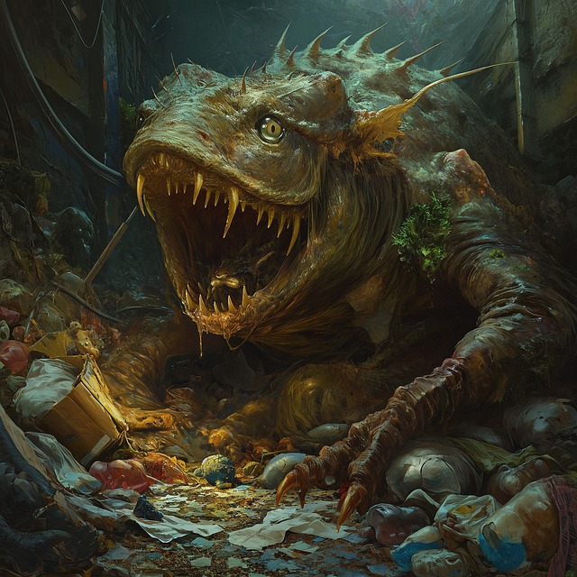 Free ai generated monster creature illustration