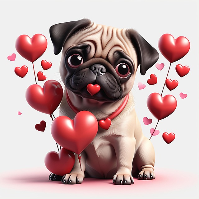 Free Cute Pug Dog Dog illustration and picture