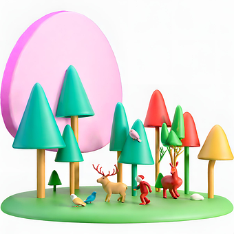Free Ai Generated Forest illustration and picture