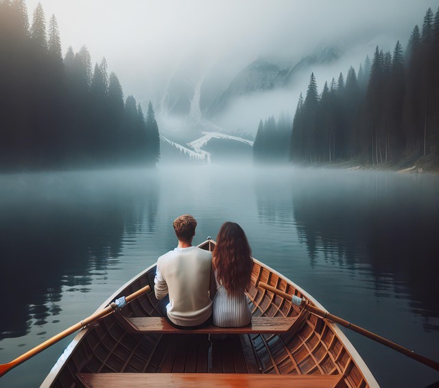 Free ai generated couple romance illustration