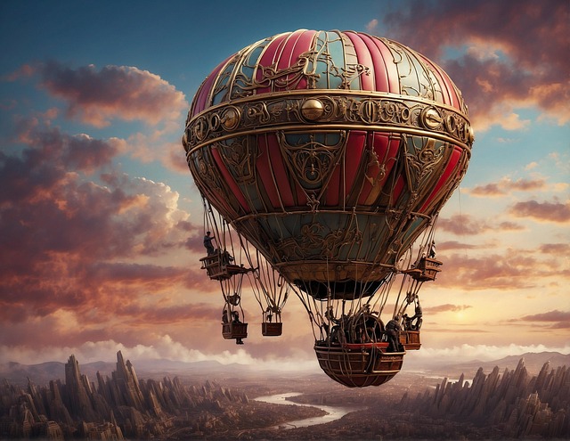 Free ai generated air balloon aircraft illustration