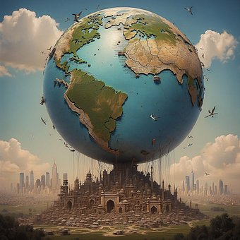 Ai Generado, Tierra, Globo, Fantasía
