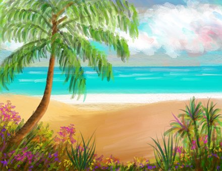 Free Beach Tropical illustration and picture