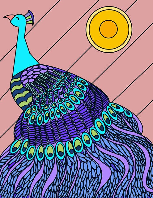 Free Colorful Peacock photo and picture