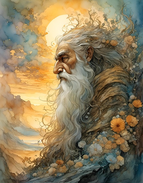 Free ai generated man elderly illustration