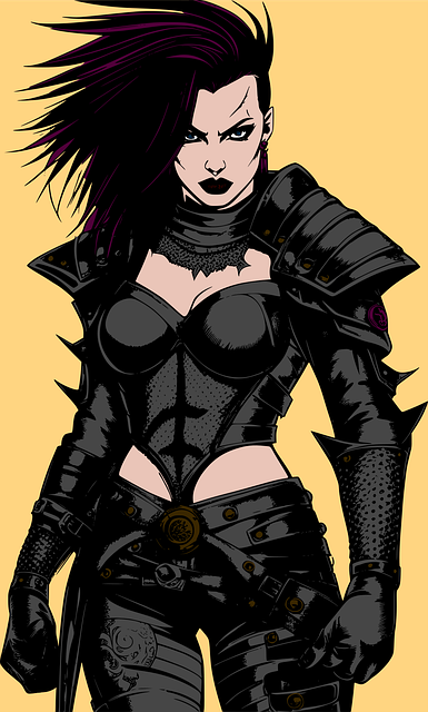 Free ai generated woman gothic vector