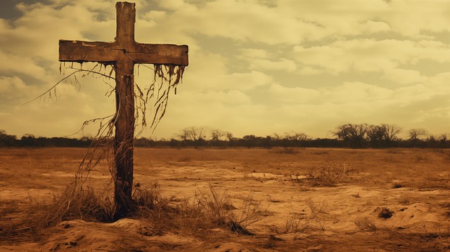Free ai generated cross desert illustration