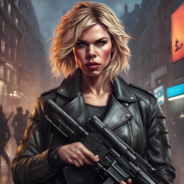 Free crossfire comic book mercenary illustration