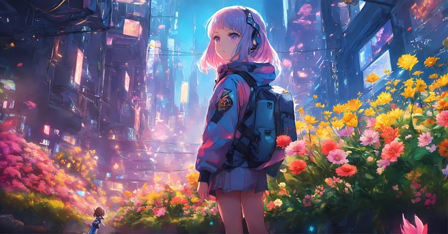 Ai Generado, Niña, Cyberpunk, Anime