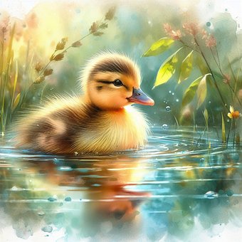 Ai Generiert, Ente, See, Vogel, Teich