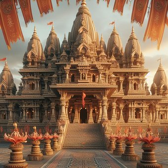 Tempel, Hindu, Ayodhya, Ram, Architektur
