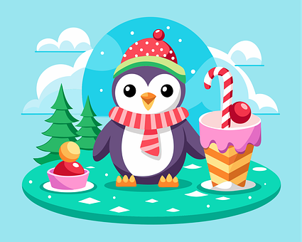 Pinguin, Desen Animat, Autocolante